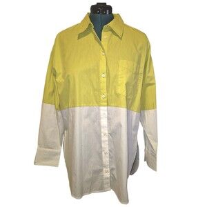 MAEVE By Anthropologie The Bennet Buttondown Shirt Colorblock Size Medium